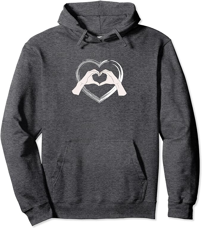 Heart Hands - Never be So Clever You Forget to be Kind Quote Pullover Hoodie