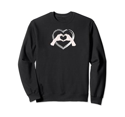Taylor Heart Hands - Never be So Clever You Forget to be Kind Quote Sweatshirt