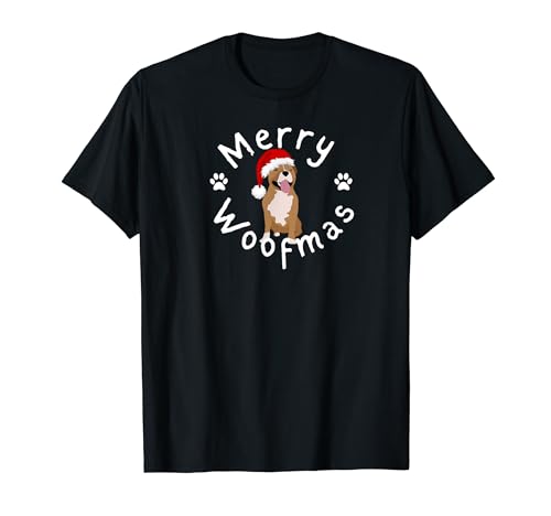 Merry Woofmas Festive Bully-Inspired Christmas Holiday Dog T-Shirt