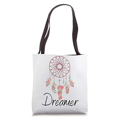 Dreamer - Boho Feather Dreamcatcher Tote Bag