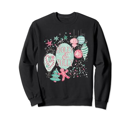 Timeless Holiday Cheer - Vintage Inspired Christmas Gingerbread and Lights Sweatshirt