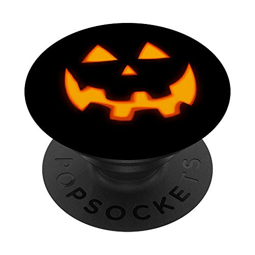 Halloween Jack-O-Lantern on Black Background PopSockets PopGrip: Swappable Grip for Phones & Tablets