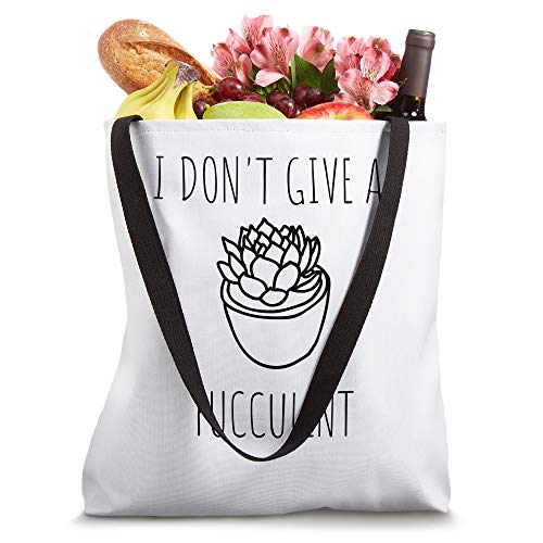 I Don't Give a Fucculent - Play on Words Succulent Design Tote Bag